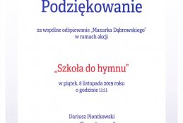 Podziękowanie z MEN_Szkoła do hymnu!"