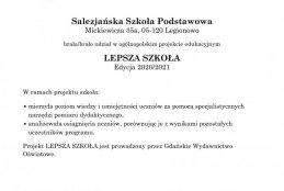 Certyfikat Lepszej Szkoły